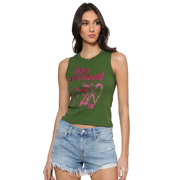 Daydreamer Led Zeppelin Icarus 77 Shrunken Tank in Garden Green. XL. NWOT! - Picture 3 of 14